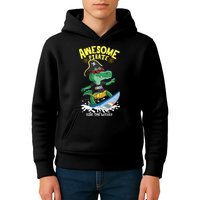 Cool Crocodile Surfing Kids Hoodie