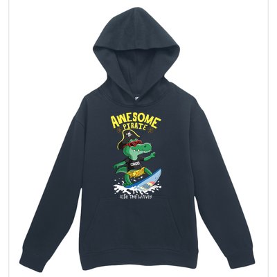 Cool Crocodile Surfing Urban Pullover Hoodie