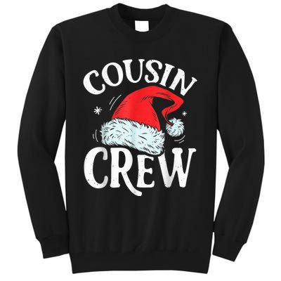 Cousin Crew Santa T shirt Christmas Family Matching Pajamas Tall Sweatshirt