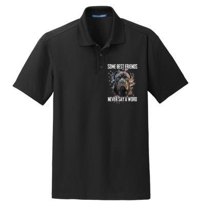 Cane Corso Some Best Friends Never Say A Word Dry Zone Grid Polo