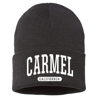 Carmel California Souvenirs & Gifts College Style Carmel California Souvenir Gif Sustainable Knit Beanie