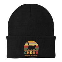 Chonk Cat Scale Meme Retro Oh Lawd He Comin Memes Knit Cap Winter Beanie