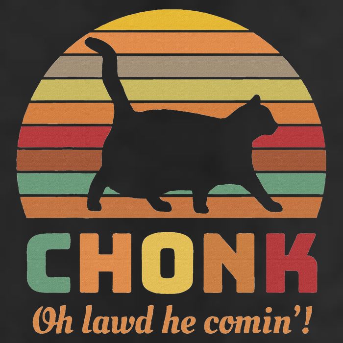 Chonk Cat Scale Meme Retro Oh Lawd He Comin Memes Knit Cap Winter Beanie