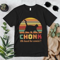 Chonk Cat Scale Meme Retro Oh Lawd He Comin Memes Premium T-Shirt