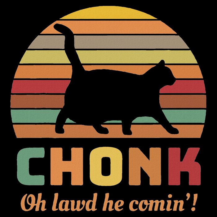 Chonk Cat Scale Meme Retro Oh Lawd He Comin Memes Baby Bodysuit