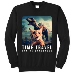 Crazy Cat Selfie Run Time Travel Can Be Dangerous Cat Love Sweatshirt