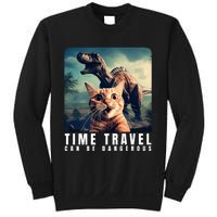 Crazy Cat Selfie Run Time Travel Can Be Dangerous Cat Love Sweatshirt