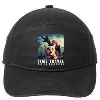 Crazy Cat Selfie Run Time Travel Can Be Dangerous Cat Love 7-Panel Snapback Hat