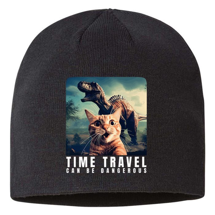 Crazy Cat Selfie Run Time Travel Can Be Dangerous Cat Love Sustainable Beanie