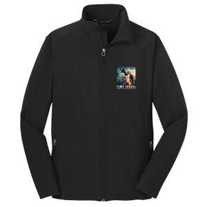 Crazy Cat Selfie Run Time Travel Can Be Dangerous Cat Love Core Soft Shell Jacket