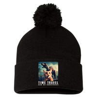 Crazy Cat Selfie Run Time Travel Can Be Dangerous Cat Love Pom Pom 12in Knit Beanie