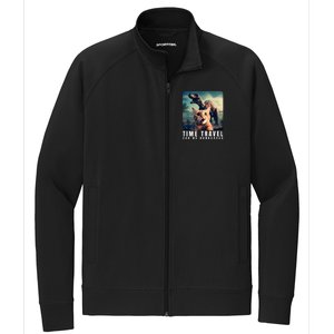 Crazy Cat Selfie Run Time Travel Can Be Dangerous Cat Love Stretch Full-Zip Cadet Jacket