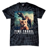 Crazy Cat Selfie Run Time Travel Can Be Dangerous Cat Love Tie-Dye T-Shirt