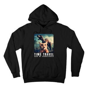 Crazy Cat Selfie Run Time Travel Can Be Dangerous Cat Love Tall Hoodie