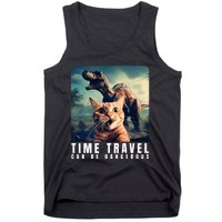 Crazy Cat Selfie Run Time Travel Can Be Dangerous Cat Love Tank Top