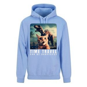 Crazy Cat Selfie Run Time Travel Can Be Dangerous Cat Love Unisex Surf Hoodie