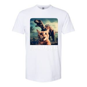 Crazy Cat Selfie Run Time Travel Can Be Dangerous Cat Love Softstyle CVC T-Shirt