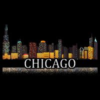 Chicago City Skyline Lights At Night Impact Tech Backpack