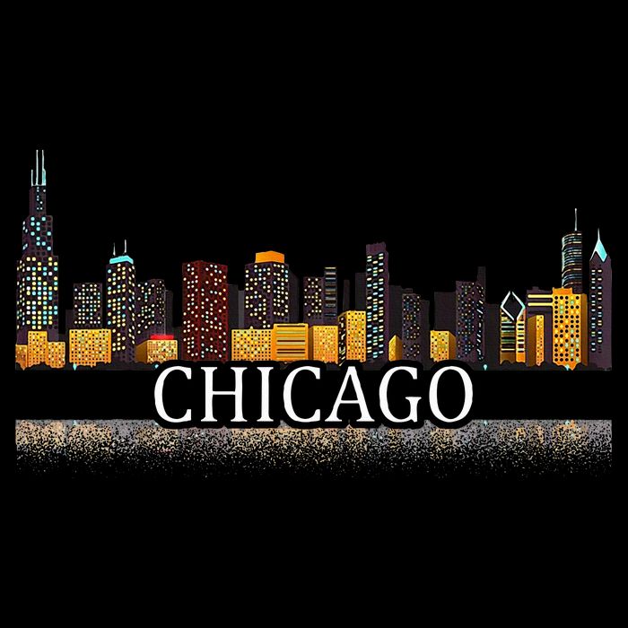 Chicago City Skyline Lights At Night Impact Tech Backpack