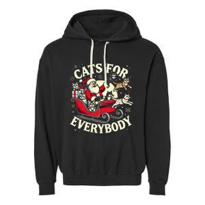 Christmas Cat Santa Cat Lover Christmas Cats For Everybody Garment-Dyed Fleece Hoodie