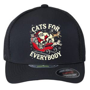 Christmas Cat Santa Cat Lover Christmas Cats For Everybody Flexfit Unipanel Trucker Cap