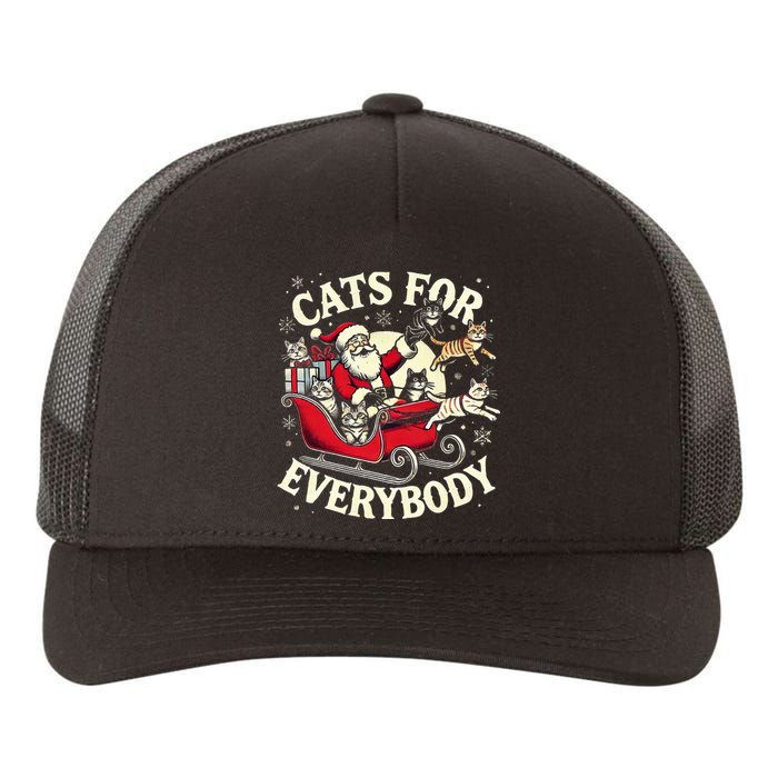 Christmas Cat Santa Cat Lover Christmas Cats For Everybody Yupoong Adult 5-Panel Trucker Hat