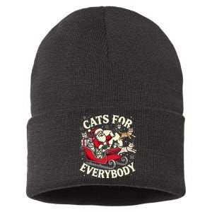 Christmas Cat Santa Cat Lover Christmas Cats For Everybody Sustainable Knit Beanie