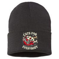 Christmas Cat Santa Cat Lover Christmas Cats For Everybody Sustainable Knit Beanie