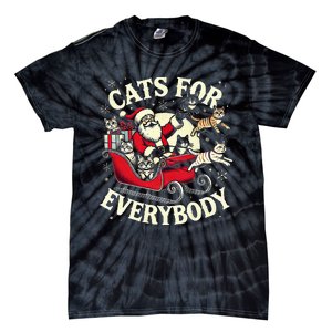 Christmas Cat Santa Cat Lover Christmas Cats For Everybody Tie-Dye T-Shirt