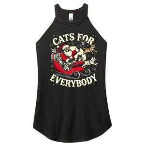 Christmas Cat Santa Cat Lover Christmas Cats For Everybody Women's Perfect Tri Rocker Tank