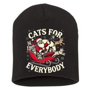 Christmas Cat Santa Cat Lover Christmas Cats For Everybody Short Acrylic Beanie