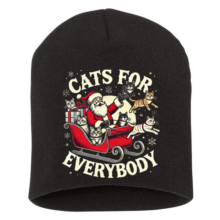 Christmas Cat Santa Cat Lover Christmas Cats For Everybody Short Acrylic Beanie