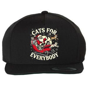 Christmas Cat Santa Cat Lover Christmas Cats For Everybody Wool Snapback Cap