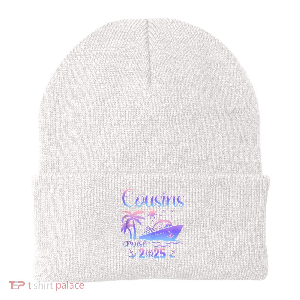 Cousins Cruise Ship Matching Cousins Trip 2025 Vacation Tank Top Beanie