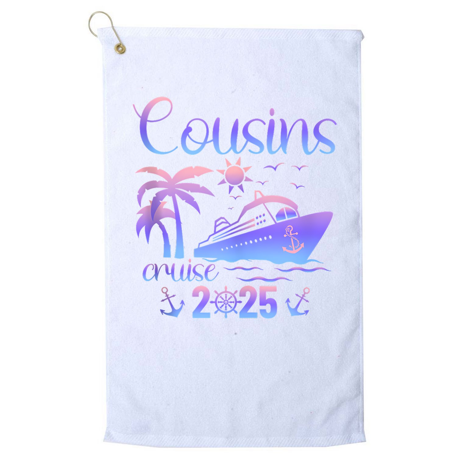 Cousins Cruise Ship Matching Cousins Trip 2025 Vacation Tank Top Golf Towel