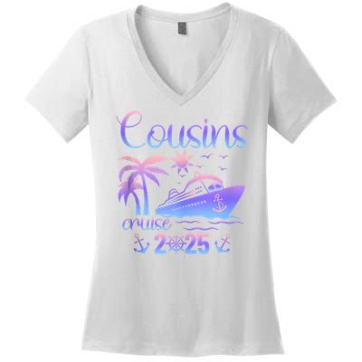 Cousins Cruise Ship Matching Cousins Trip 2025 Vacation Tank Top Women's V-Neck T-Shirt