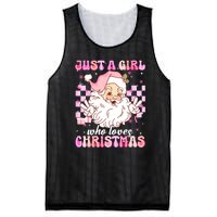 Cute Christmas Santa Claus Groovy Just A Girl Who Loves Xmas Girl Gift Mesh Reversible Basketball Jersey Tank