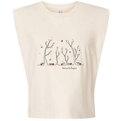 Colorful Cows Snowy Forest Stars (Color Options Available) Meaningful Gift Garment-Dyed Women's Muscle Tee