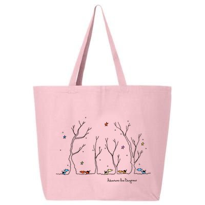 Colorful Cows Snowy Forest Stars (Color Options Available) Meaningful Gift 25L Jumbo Tote
