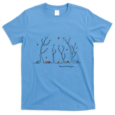 Colorful Cows Snowy Forest Stars (Color Options Available) Meaningful Gift T-Shirt