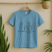 Colorful Cows Snowy Forest Stars (Color Options Available) Meaningful Gift T-Shirt