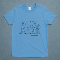 Colorful Cows Snowy Forest Stars (Color Options Available) Meaningful Gift T-Shirt