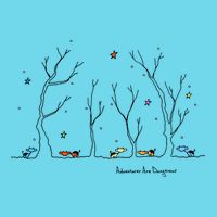 Colorful Cows Snowy Forest Stars (Color Options Available) Meaningful Gift Poster
