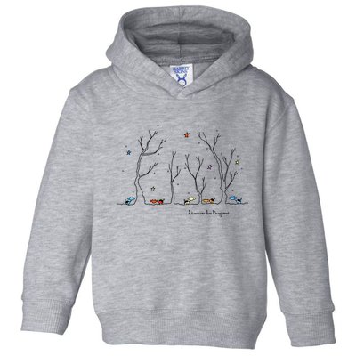 Colorful Cows Snowy Forest Stars (Color Options Available) Meaningful Gift Toddler Hoodie
