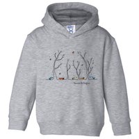Colorful Cows Snowy Forest Stars (Color Options Available) Meaningful Gift Toddler Hoodie