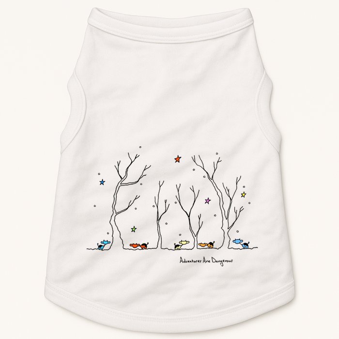 Colorful Cows Snowy Forest Stars (Color Options Available) Meaningful Gift Doggie Tank