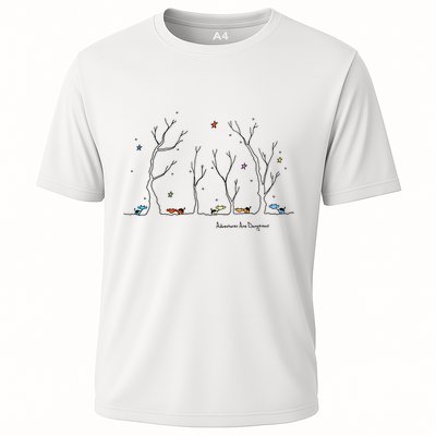 Colorful Cows Snowy Forest Stars (Color Options Available) Meaningful Gift Performance Shirt