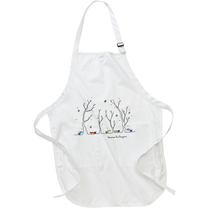 Colorful Cows Snowy Forest Stars (Color Options Available) Meaningful Gift Apron