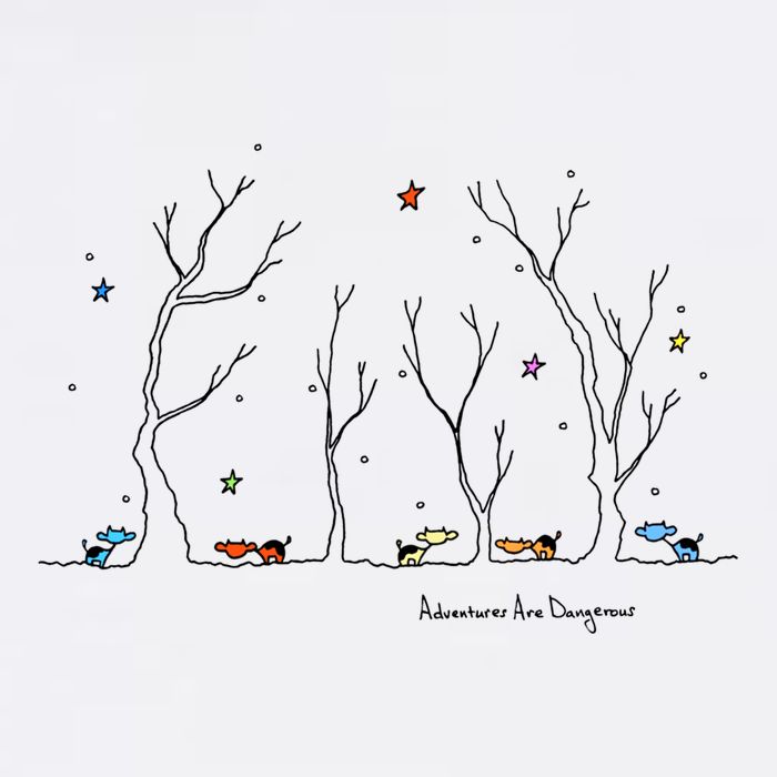 Colorful Cows Snowy Forest Stars (Color Options Available) Meaningful Gift Apron