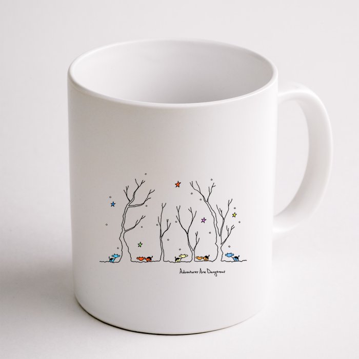 Colorful Cows Snowy Forest Stars (Color Options Available) Meaningful Gift Mug